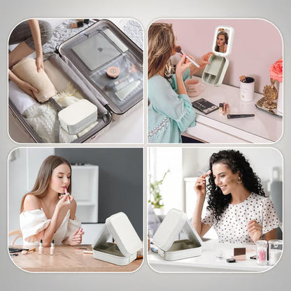 Small Travel LED Makeup Mirror Case with